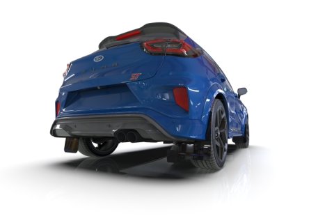 Rally Armor 20-25 Ford Puma ST Black Mud Flap w/White Logo thumbnail 4