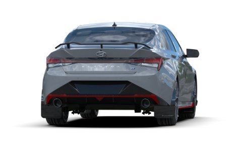 Rally Armor 22-23 Hyundai Elantra N & N Line Black Mud Flap w/Grey Logo thumbnail 2