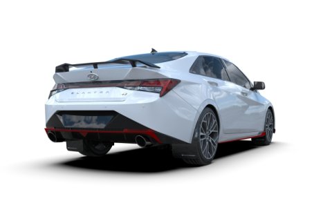 Rally Armor 22-23 Hyundai Elantra N & N Line Black Mud Flap w/Grey Logo thumbnail 4