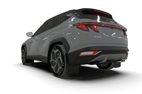 Rally Armor 22-24 Hyundai Tucson Black UR Mud Flap - Metallic Black Logo thumbnail 5