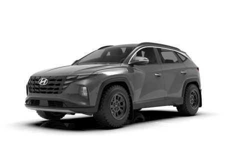 Rally Armor 22-24 Hyundai Tucson Black UR Mud Flap - Metallic Black Logo thumbnail 7