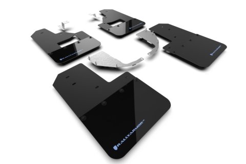 Rally Armor 21-25 Ford Bronco (Steel Bmpr + RB - NO Rptr/Sprt) Blk Mud Flap w/Area Blue Logo thumbnail 1