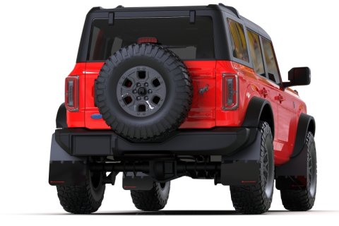 Rally Armor 21-25 Ford Bronco (Steel Bmpr + RB - NO Rptr/Sprt) Blk Mud Flap w/Area Blue Logo thumbnail 2
