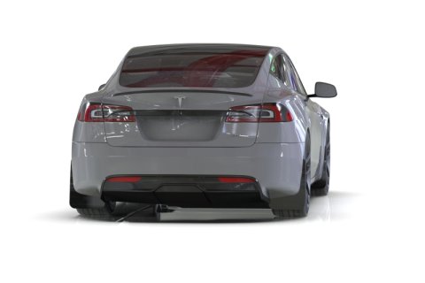 Rally Armor 21-26 Tesla Model S / S Plaid Black UR Mud Flap w/Red Logo thumbnail 4