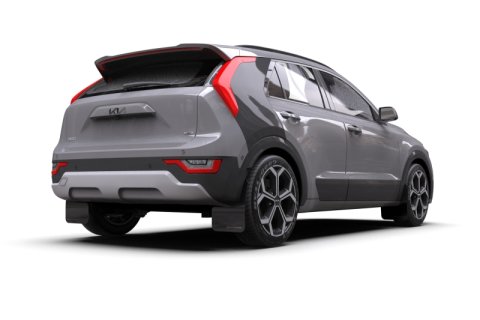 Rally Armor 23-25 Kia Niro SG2 Black UR Mud Flap Dark Grey Logo thumbnail 2