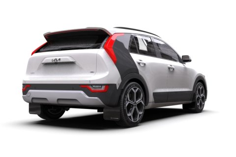Rally Armor 23-25 Kia Niro SG2 Black UR Mud Flap White Logo thumbnail 2