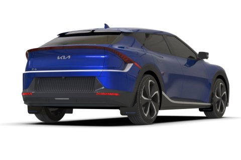 Rally Armor 22-24 Kia EV6 Black UR Mud Flap Blue Logo thumbnail 2