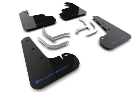 Rally Armor 24-26 Subaru Impreza Black UR Mud Flap w/ Light Blue Logo thumbnail 1