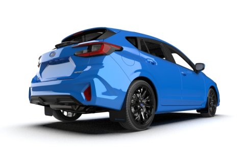 Rally Armor 24-26 Subaru Impreza Black UR Mud Flap w/ Light Blue Logo thumbnail 2