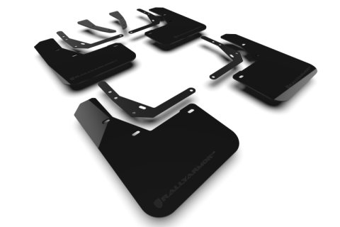 Rally Armor 24-26 Hyundai Kona/Kona EV Black UR Mud Flap w/Metallic Black Logo thumbnail 1