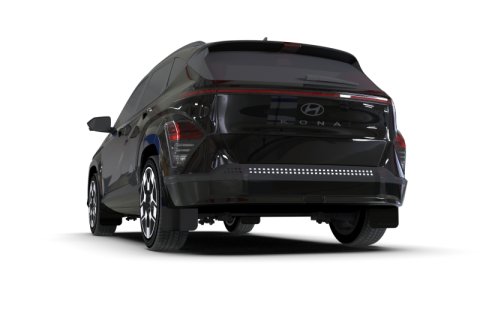 Rally Armor 24-26 Hyundai Kona/Kona EV Black UR Mud Flap w/Metallic Black Logo thumbnail 2
