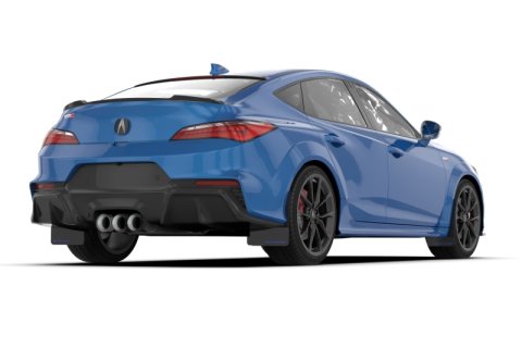 Rally Armor 23-25 Acura Integra A-Spec Black UR Mud Flap W/Blue Logo (No Drilling Req.) thumbnail 2