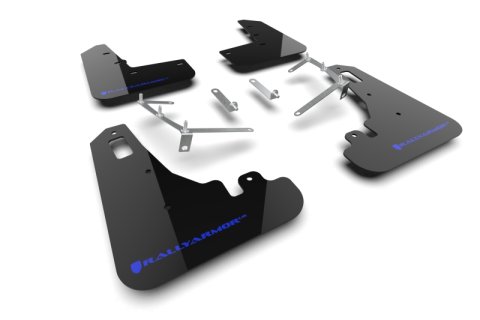 Rally Armor 22-26 Subaru BRZ / Toyota GR86 Black UR Mud Flap w/Blue Logo thumbnail 1