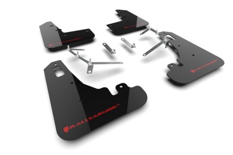 Rally Armor 22-26 Subaru BRZ / Toyota GR86 Black UR Mud Flap w/Red Logo thumbnail 1