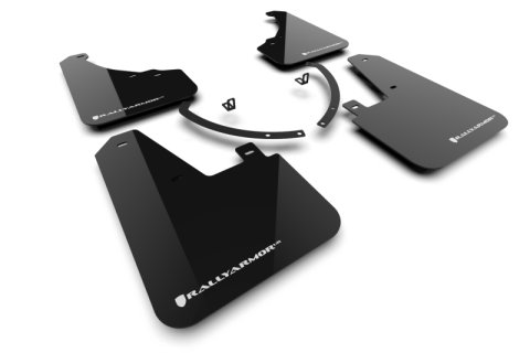 Rally Armor 24-26 Hyundai Santa Fe Black Mud Flap w/White Logo thumbnail 1