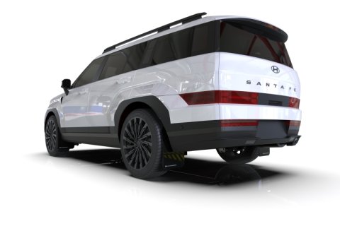 Rally Armor 24-26 Hyundai Santa Fe Black Mud Flap w/White Logo thumbnail 2