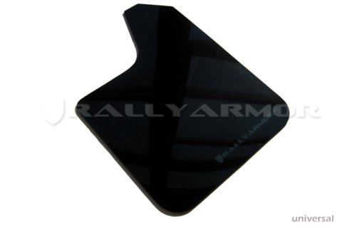 Rally Armor Universal UR Black Mud Flap w/ Metallic Black Logo thumbnail 1