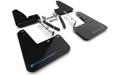 Rally Armor 23-26 Toyota GR Corolla Black Mud Flap w/Light Blue Logo thumbnail 1