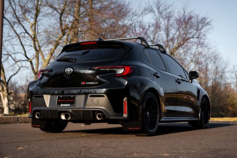 Rally Armor 23-26 Toyota GR Corolla Black Mud Flap w/Light Blue Logo thumbnail 4