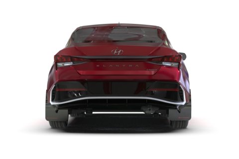 Rally Armor 24-26 Hyundai Elantra Black Mud Flap Red Logo thumbnail 2