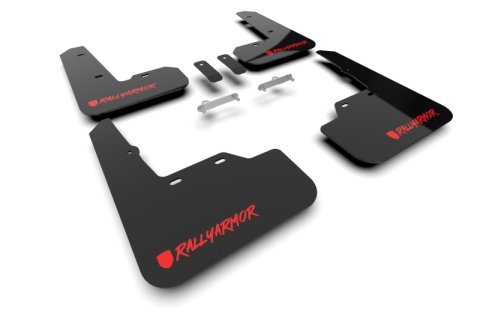 Rally Armor 22-26 Subaru WRX Black UR Mud Flap Altered Font Red Logo thumbnail 1