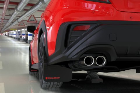 Rally Armor 22-26 Subaru WRX Black UR Mud Flap Altered Font Red Logo thumbnail 2