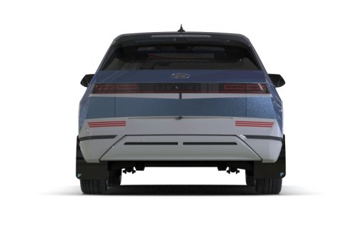 Rally Armor 22-24 Hyundai Ioniq 5 Black UR Mud Flap Silver Battery Logo thumbnail 4