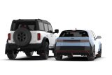 Rally Armor 21-25 Ford Bronco RR-ST Rock Rail-Steel Rear Bumper Black Mud Flap BCE Pink Logo thumbnail 2