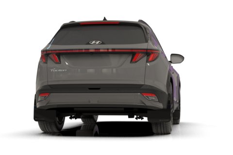 Rally Armor 25-26 Hyundai Tucson (Excl. ICE & XRT) Black UR Mud Flap w/ Dark Grey Logo thumbnail 2