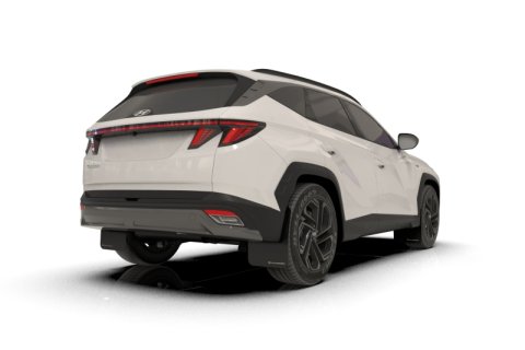 Rally Armor 25-26 Hyundai Tucson (Excl. ICE & XRT) Black UR Mud Flap w/ Dark Grey Logo thumbnail 3