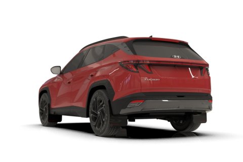Rally Armor 25-26 Hyundai Tucson (Excl. ICE & XRT) Black UR Mud Flap w/ Dark Grey Logo thumbnail 4