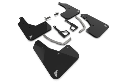Rally Armor 25-26 Hyundai Ioniq 5 XRT Black Mud Flap Silver Battery Logo