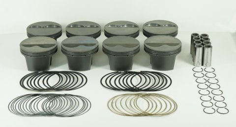Mahle MS Piston Set Chevy 358ci 4.035in Bore 3.500in Stroke 5.7in Rod .927in Pin -4cc 10.5 CR thumbnail 5