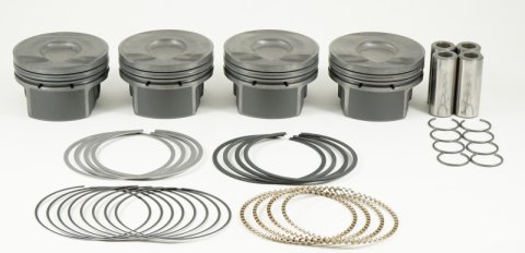Mahle MS Piston Set 07+ Mini 77.50mm Bore 85.8mm Stroke 138.2mm Rod 20mm Pin 1cc 10.3 CR Set of 4 thumbnail 1