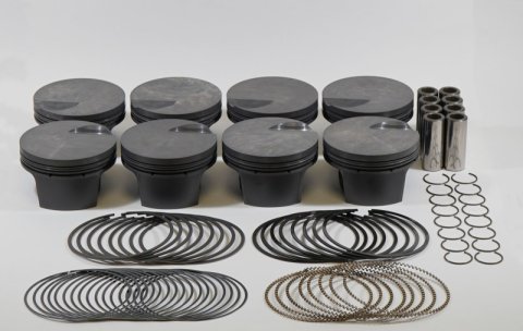 Mahle MS Piston Set BBC 468ci 4.310in Bore 4.00in Stroke 6.135in Rod 0.990 Pin -3cc 8.3 CR Set of 8 thumbnail 2