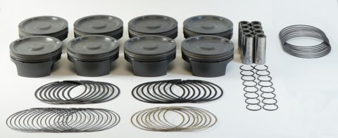 Mahle MS Piston Set GM LS 427ci 4.125in Bore 4in Stk 6.125in Rod .927 Pin -25cc 9.9 CR Set of 8 thumbnail 2