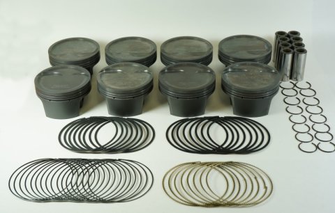 Mahle MS Piston Set GM LS 347ci 3.905in Bore 3.622stk 6.125in Rod .927 Pin -16cc 8.9 CR Set of 8 thumbnail 3