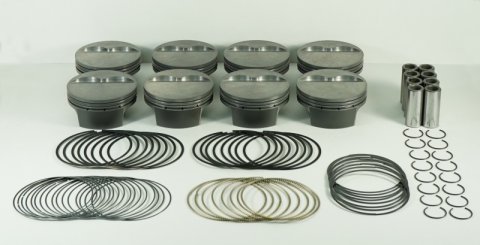 Mahle MS Piston Set SBC 427ci 4.125in Bore 4.000in Stroke 6.0in Rod .927 Pin -5cc 12.2 CR Set of 8 thumbnail 3