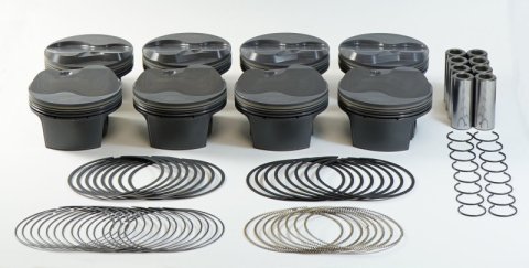 Mahle MS Piston Set GM LS 370ci 4.030in Bore 3.622in Stk 6.125in Rod .927 Pin 12cc 12.0 CR Set of 8 thumbnail 1