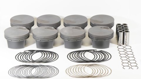 Mahle MS Piston Set SBF 392ci 4.030in Bore 3.85in Stroke 6.0in Rod .927 Pin -3cc 11.6 CR Set of 8 thumbnail 2