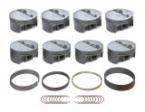 Mahle MS Piston Set SBC 361ci 4.05in Bore 3.500in Stroke 6.0in Rod .927in Pin -4cc 10.7 CR Set of 8 thumbnail 6