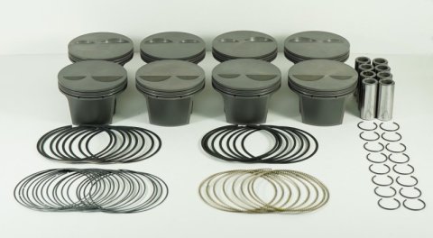 Mahle MS Piston Set SBC 388ci 4.060in Bore 3.750stk 6.125in Rod .0927in Pin -2cc 11.6 CR Set of 8 thumbnail 2