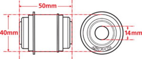 SPC Performance Flex Joint xAxis BUILDER SERIES 14mm ID X 40mm OD X 50mm Width