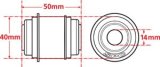 SPC Performance Flex Joint xAxis BUILDER SERIES 14mm ID X 40mm OD X 50mm Width thumbnail 2