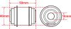 SPC Performance Flex Joint xAxis BUILDER SERIES 14mm ID X 40mm OD X 50mm Width thumbnail 6