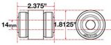 SPC Performance Flex Joint xAxis Jeep JK Rear UCA 14mm X 2 X 1.8125 thumbnail 2