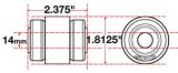 SPC Performance Flex Joint xAxis Jeep JK Rear UCA 14mm X 2 X 1.8125 thumbnail 4