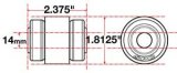 SPC Performance Flex Joint xAxis Jeep JK Rear UCA 14mm X 2 X 1.8125 thumbnail 5
