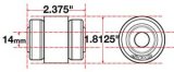 SPC Performance Flex Joint xAxis Jeep JK Rear UCA 14mm X 2 X 1.8125 thumbnail 6