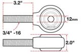 SPC Performance xAxis Sealed Flex Joint RH 3/4in-16x12mm BH x 2in W thumbnail 3